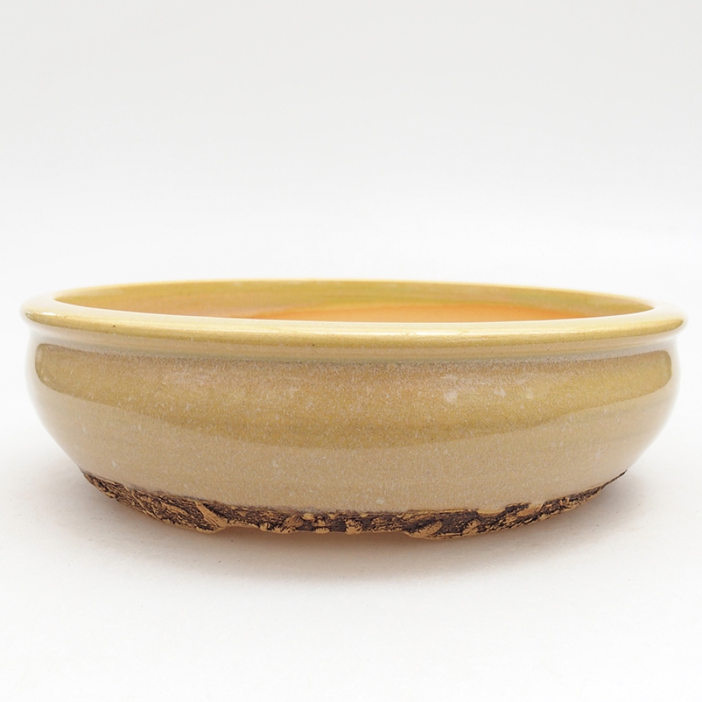 Bonsaischaal van keramiek 18 x 18 x 5 cm, groen