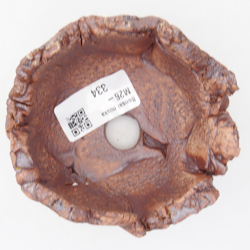 Keramisch Schelp 9,5 x 8,5 x 5,5 cm , kleur bruin