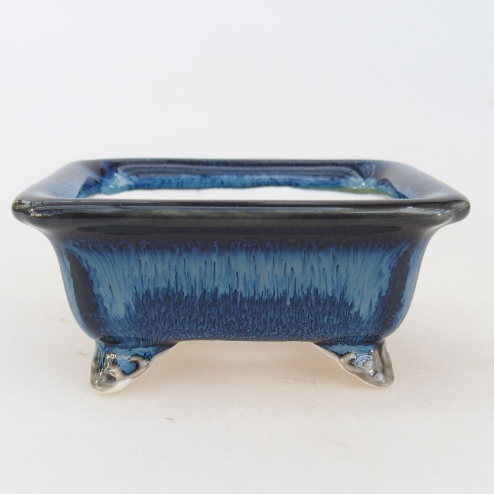 Mini bonsaischaal 7 x 5,5 x 3 cm, kleur blauw