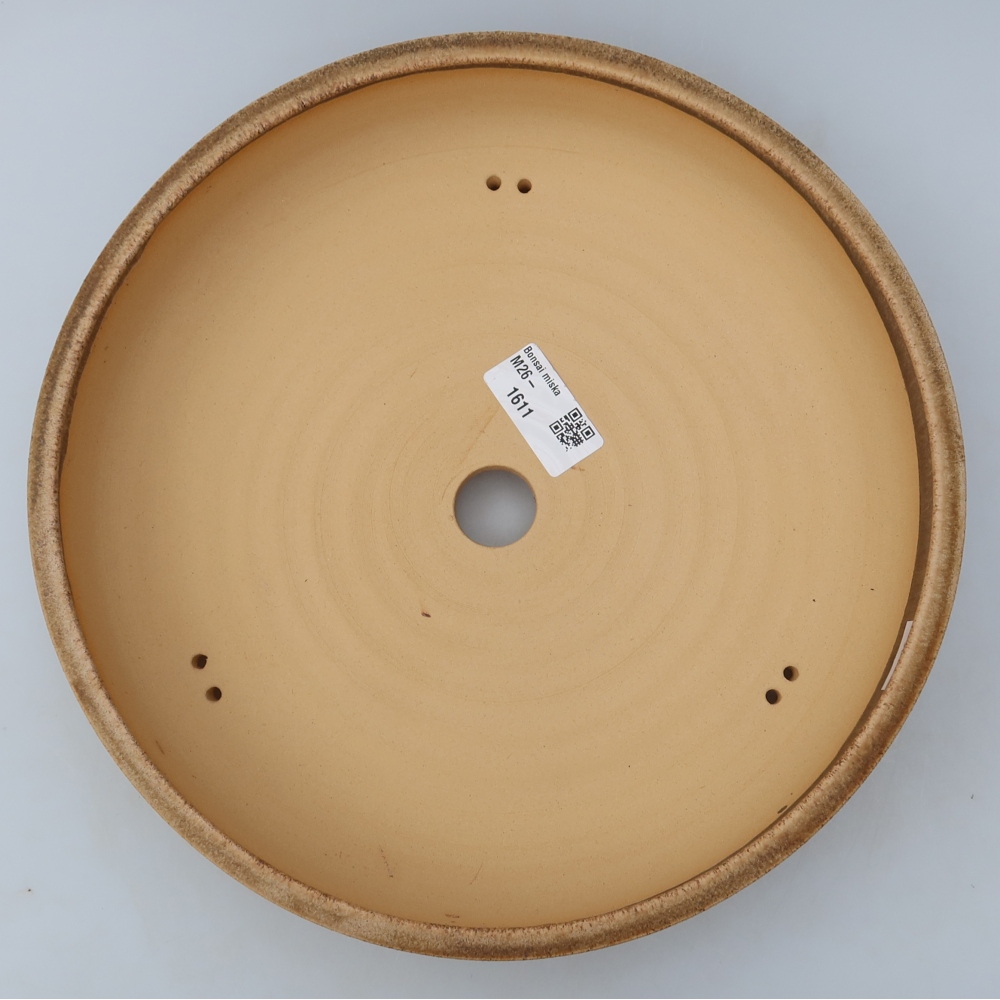 Keramische bonsaipot 26,5 x 26,5 x 5,5 cm, kleur bruin