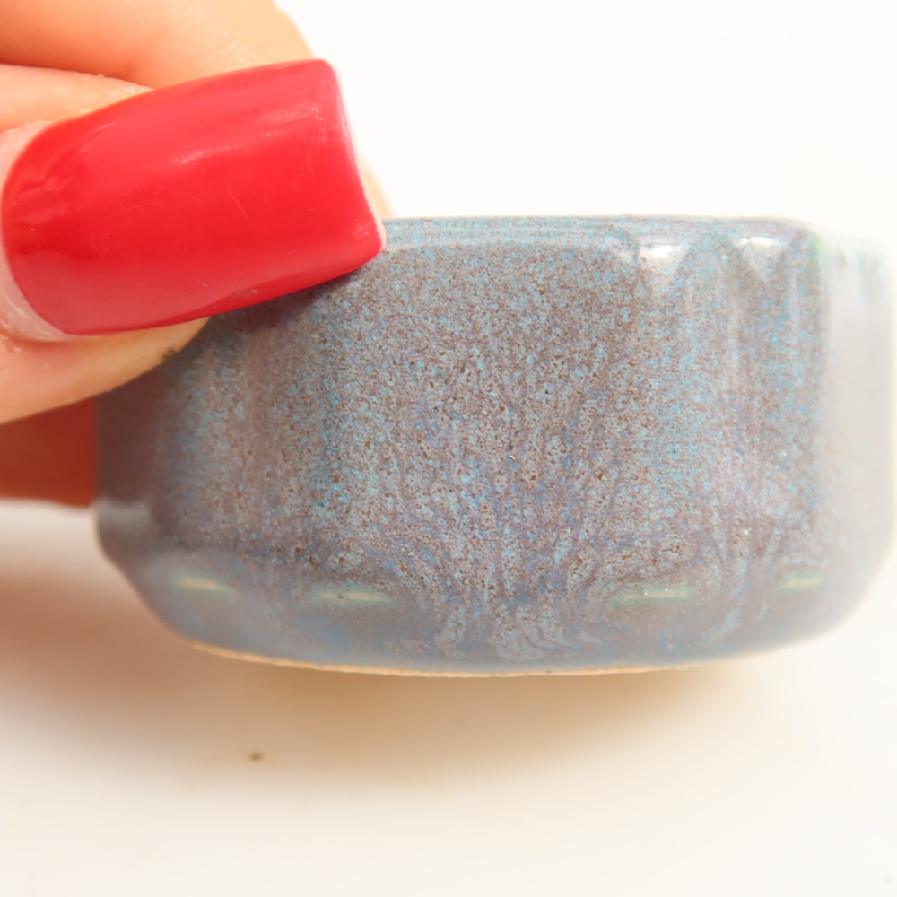 Keramische bonsaischaal 5 x 5 x 2,5 cm, kleur grijs