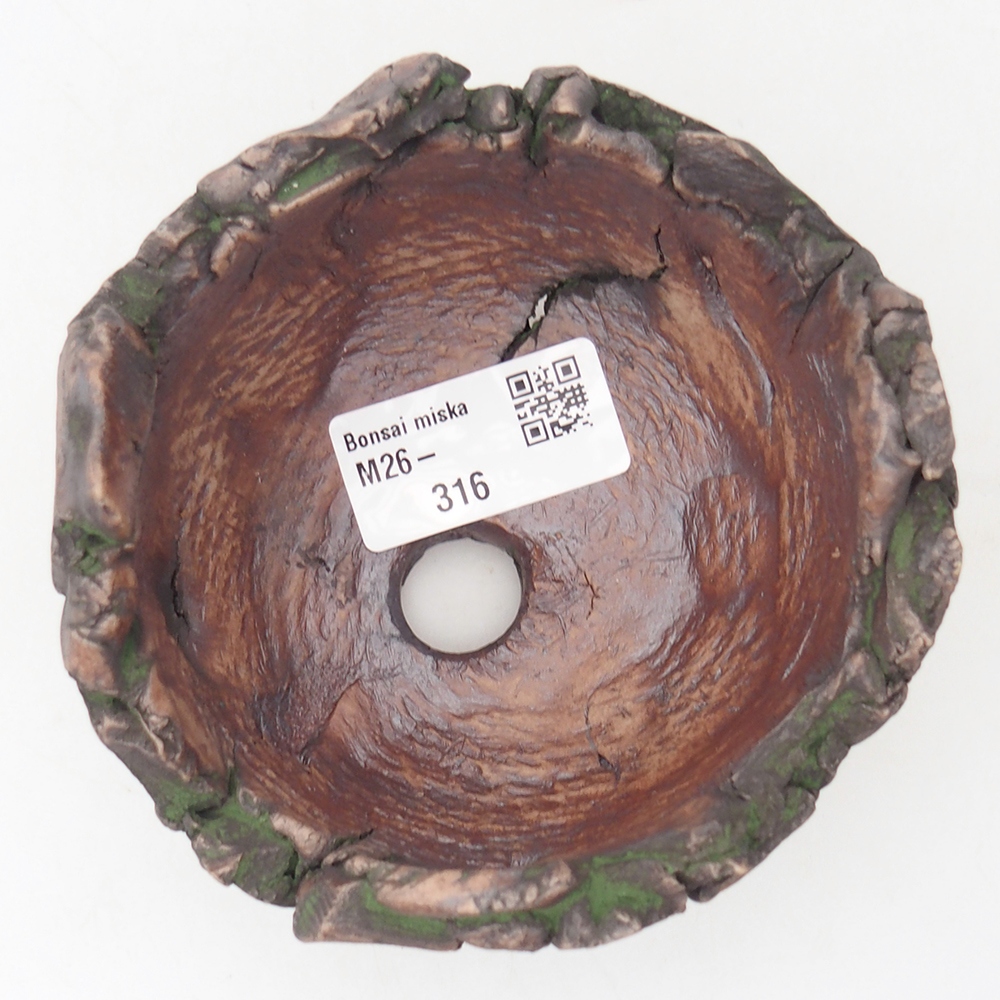 Schelp van keramiek 10,5 x 10,5 x 8 cm , kleur groen