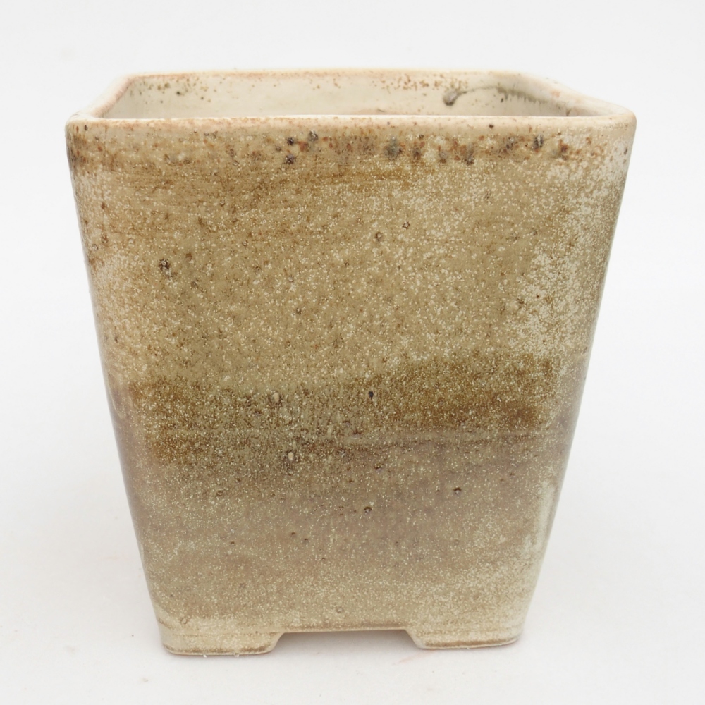 Bonsaischaal van keramiek 13,5 x 13,5 x 15 cm, groen