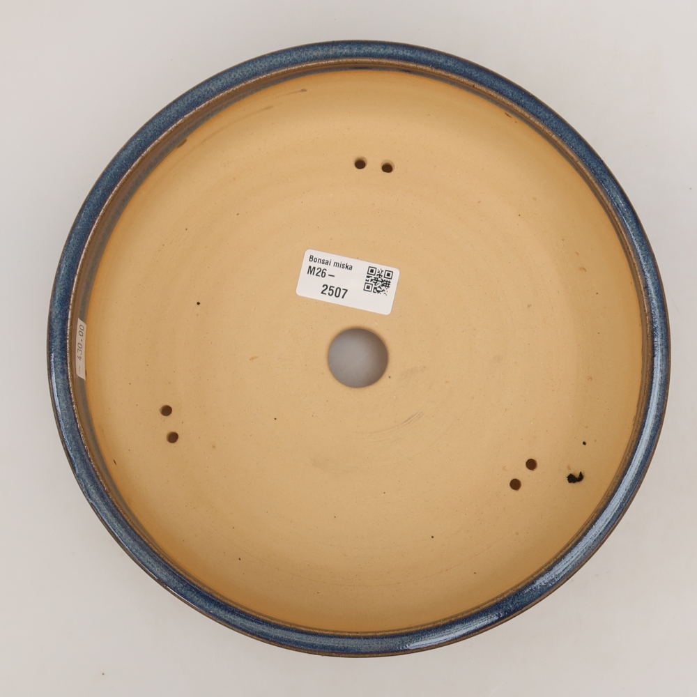 Keramische bonsaipot 22,5 x 22,5 x 6,5 cm, kleur: blauw