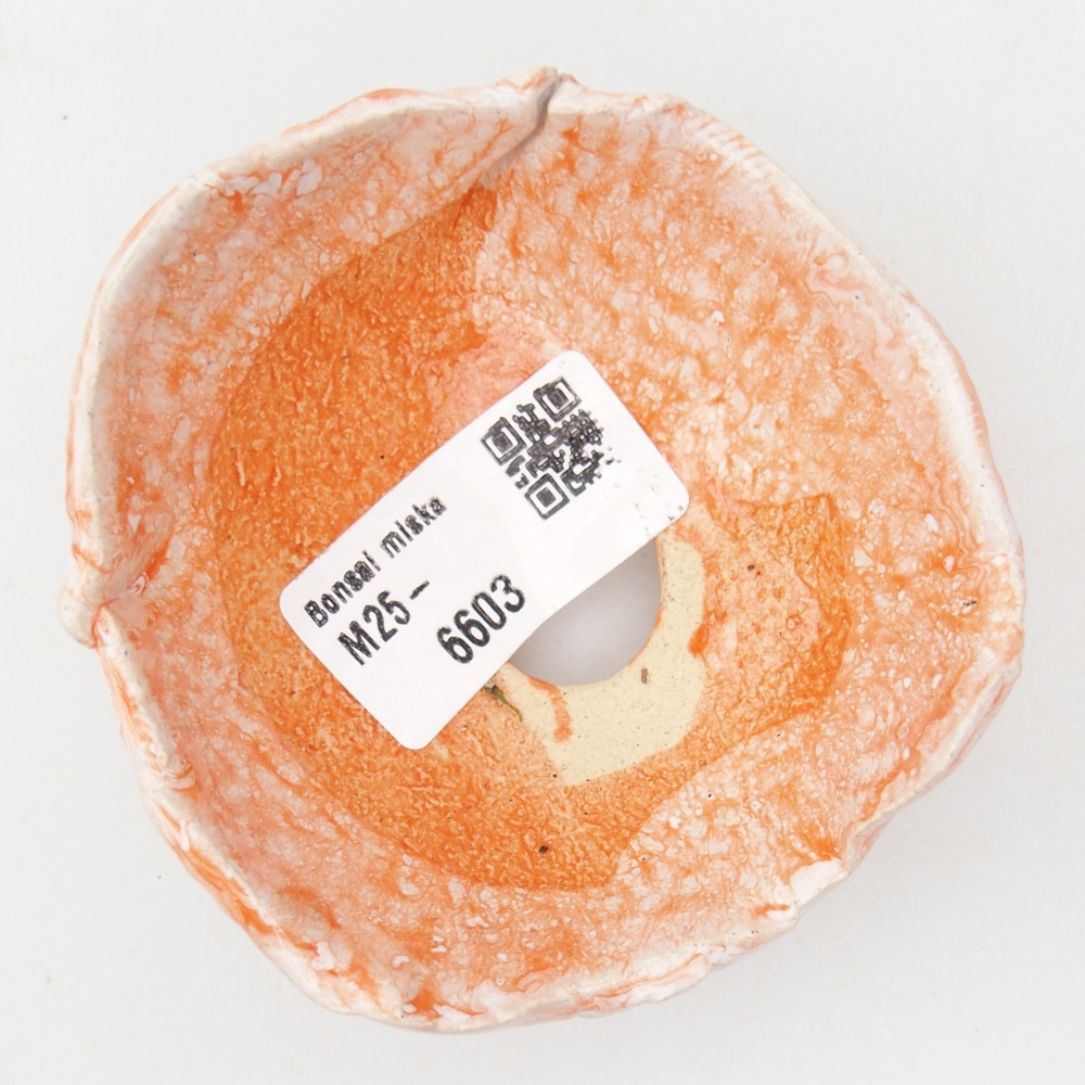 Keramische schaal 8 x 8 x 4,5 cm , kleur oranje