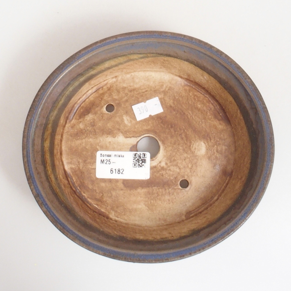 Bonsaischaal van keramiek 10 x 8,5 x 4 cm, bruin