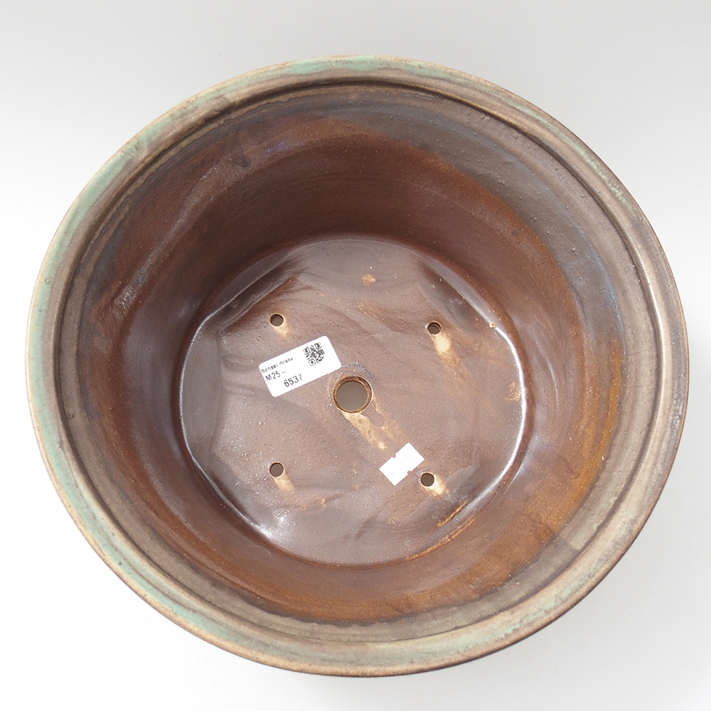 Bonsaischaal van keramiek 29 x 29 x 12 cm, groen