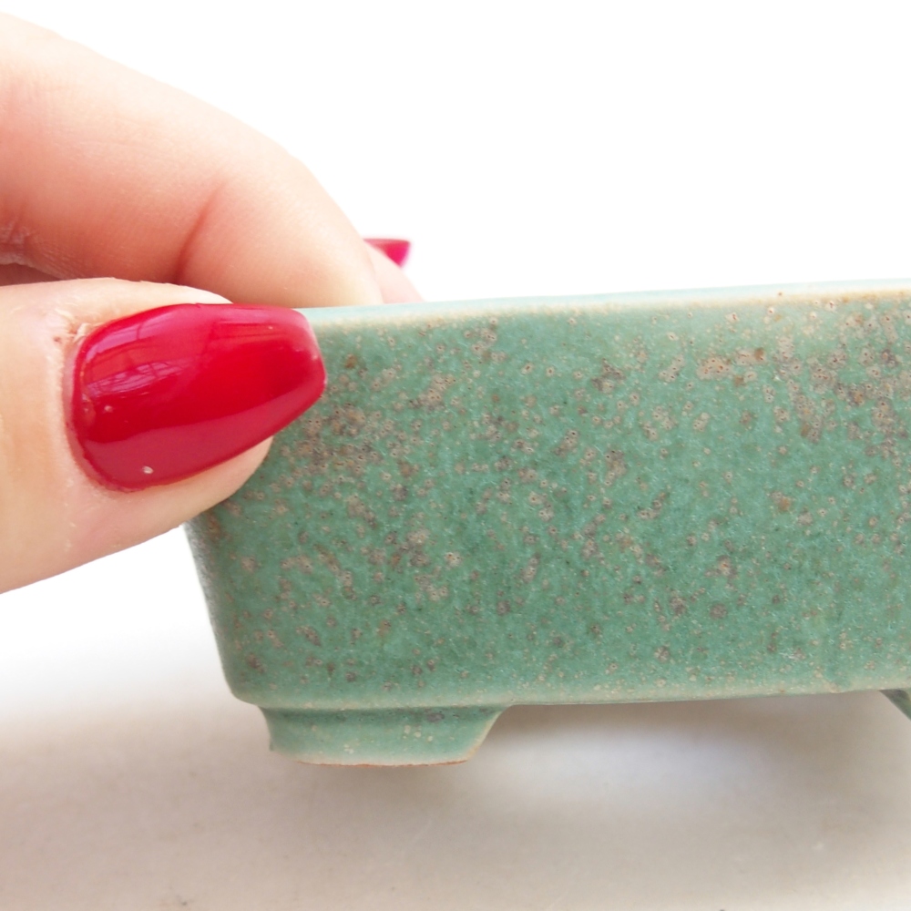 Bonsaischaal van keramiek 26 x 26 x 8 cm, kleur rood