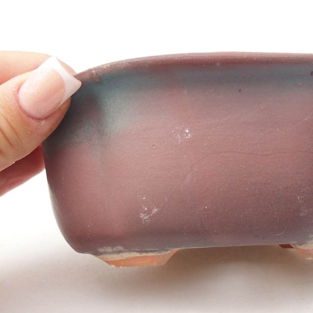 Bonsaischaal van keramiek 13,5 x 11 x 5,5 cm, roze