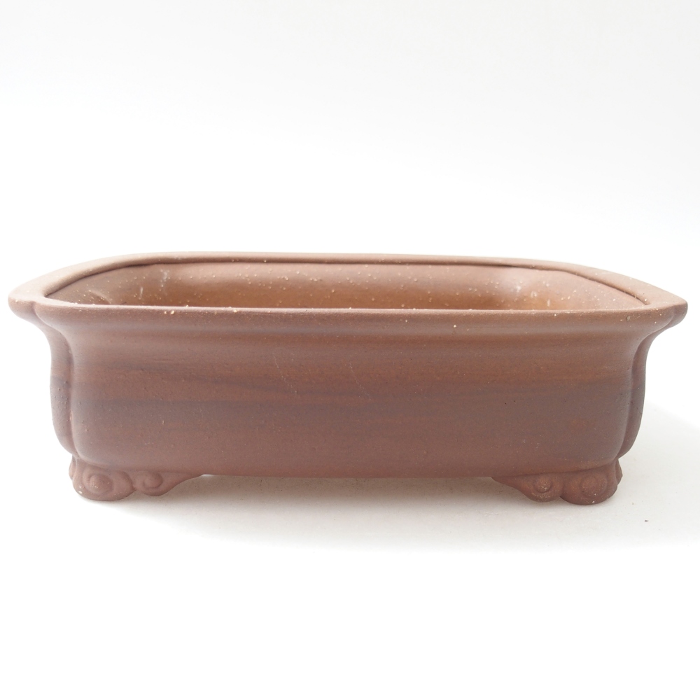 Bonsaischaal van keramiek 19,5 x 17 x 5,5 cm, bruin