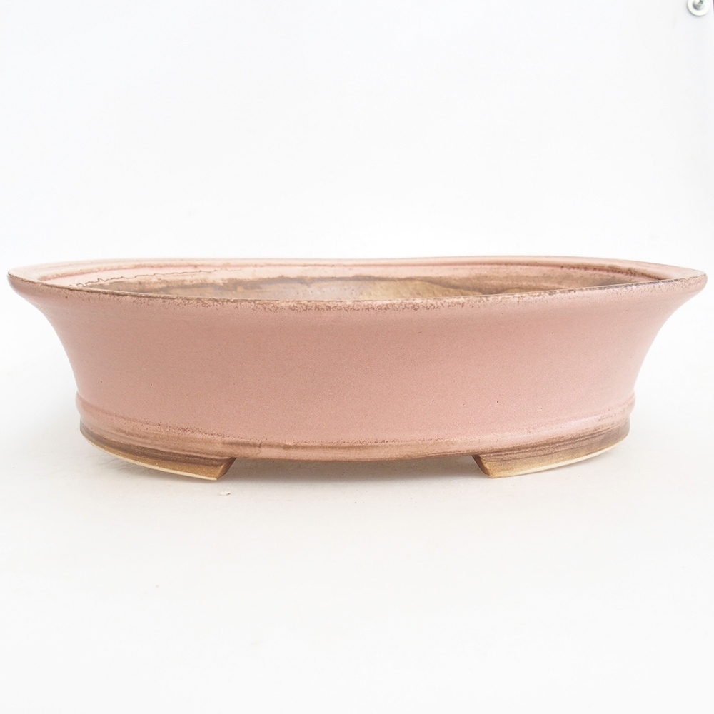 Bonsaischaal van keramiek 32,5 x 28 x 7,5 cm, roze