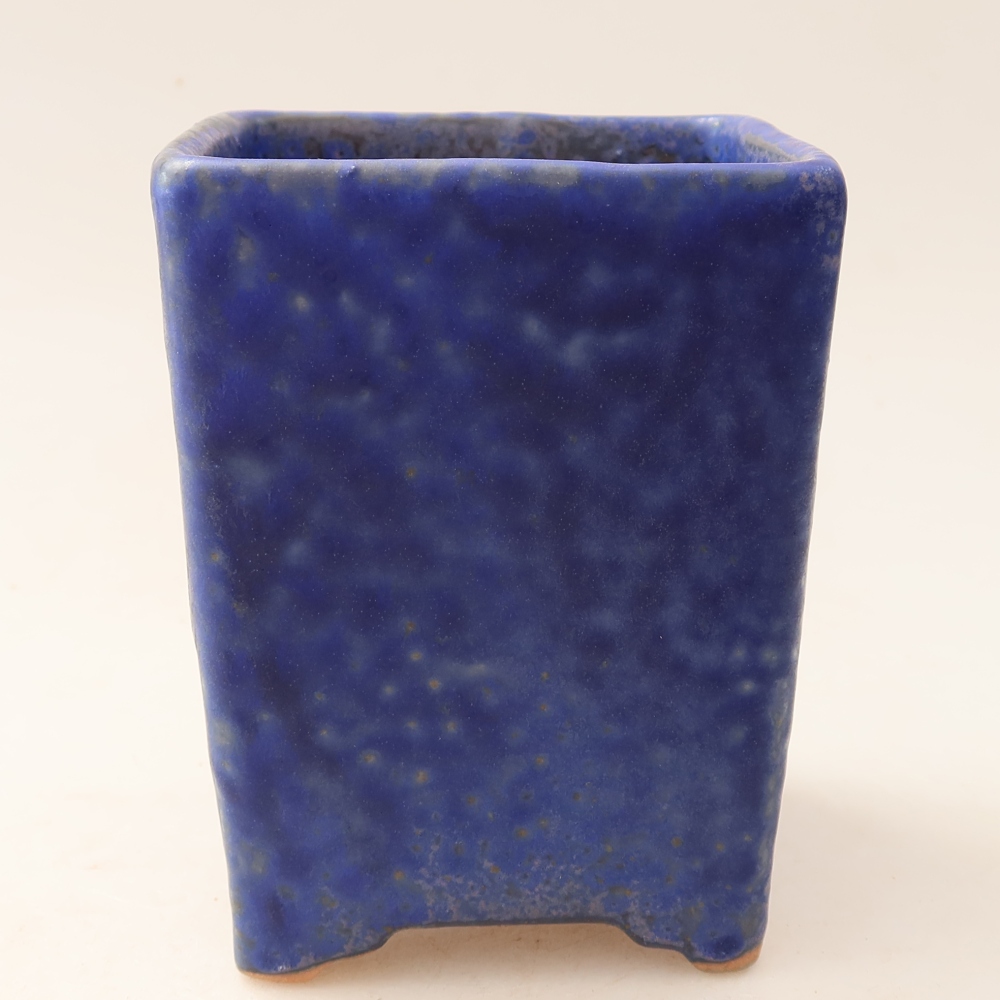 Keramische bonsaipot 9 x 9 x 11,5 cm, kleur: blauw