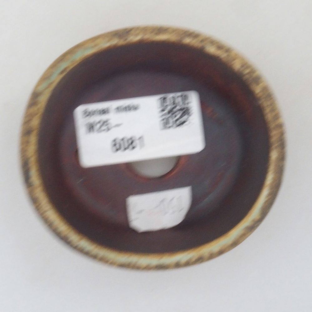 Bonsaischaal van keramiek 10 x 8,5 x 4 cm, bruin