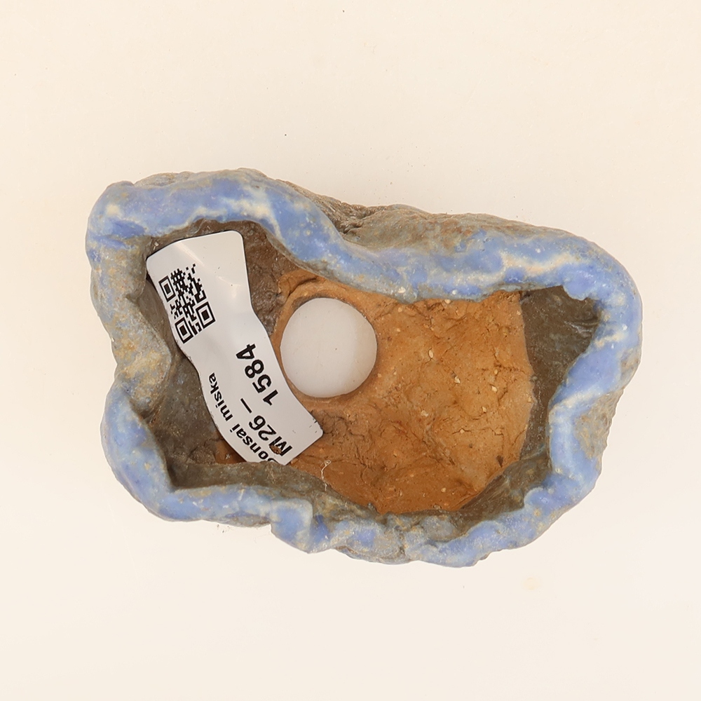 Keramische schaal  5,5 x 3,5 x 5 cm , kleur: blauw