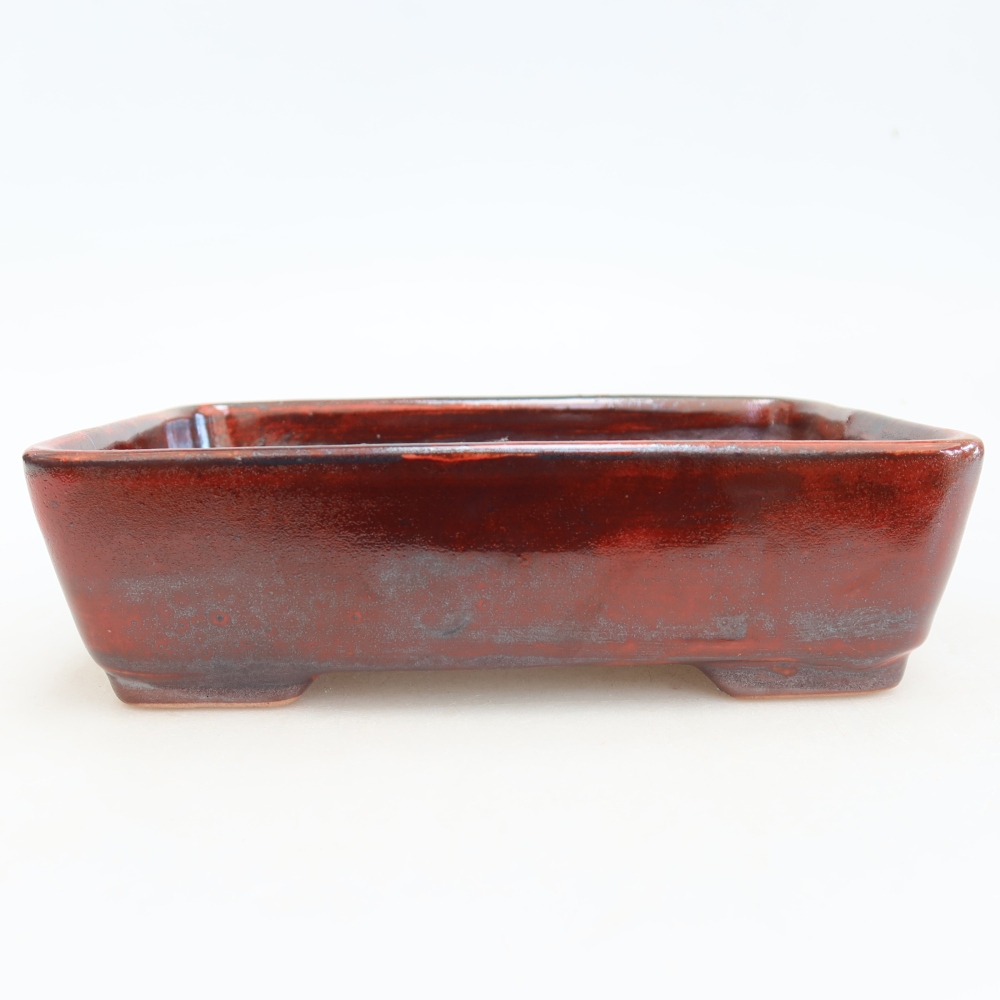 Keramische bonsaipot 18 x 13 x 5 cm, kleur: rood