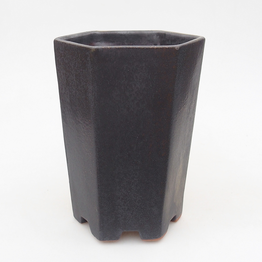 Bonsaischaal van keramiek 13 x 11,5 x 17 cm, groen-grijs