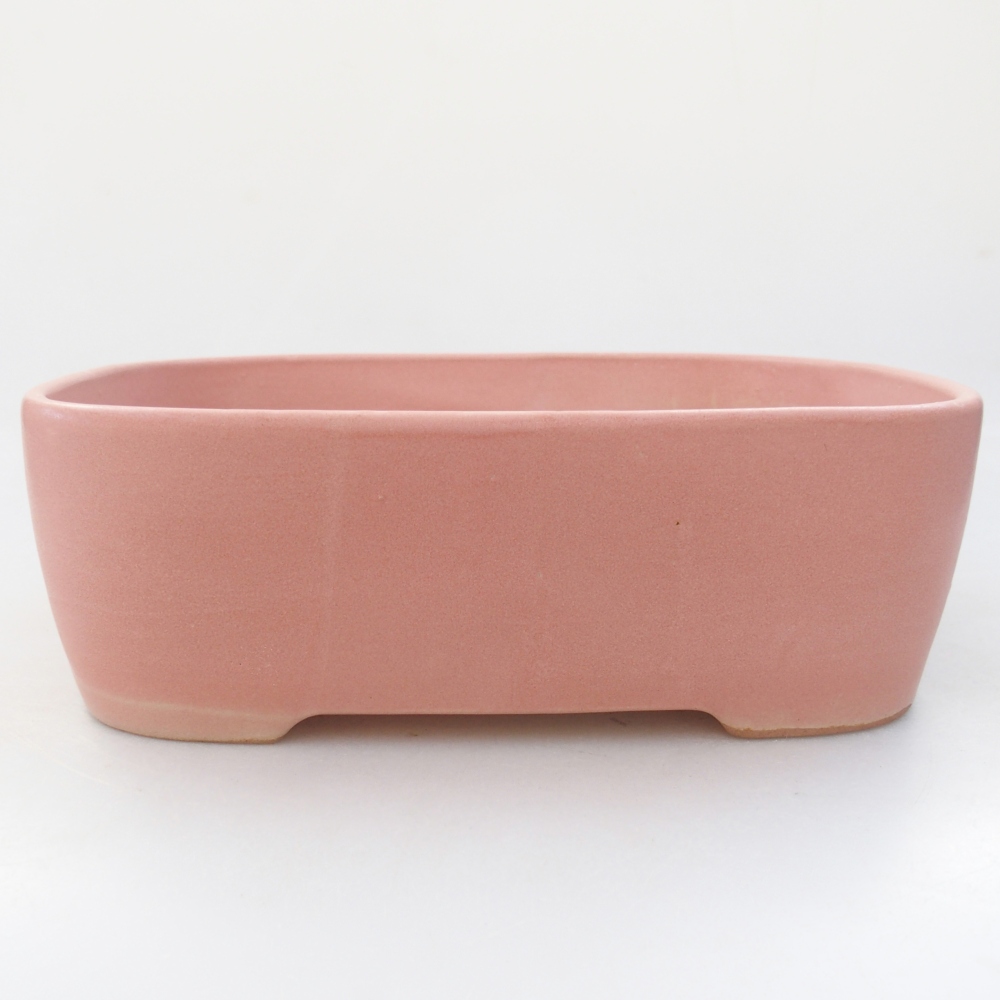 Bonsaischaal van keramiek 23 x 18 x 7,5 cm, roze