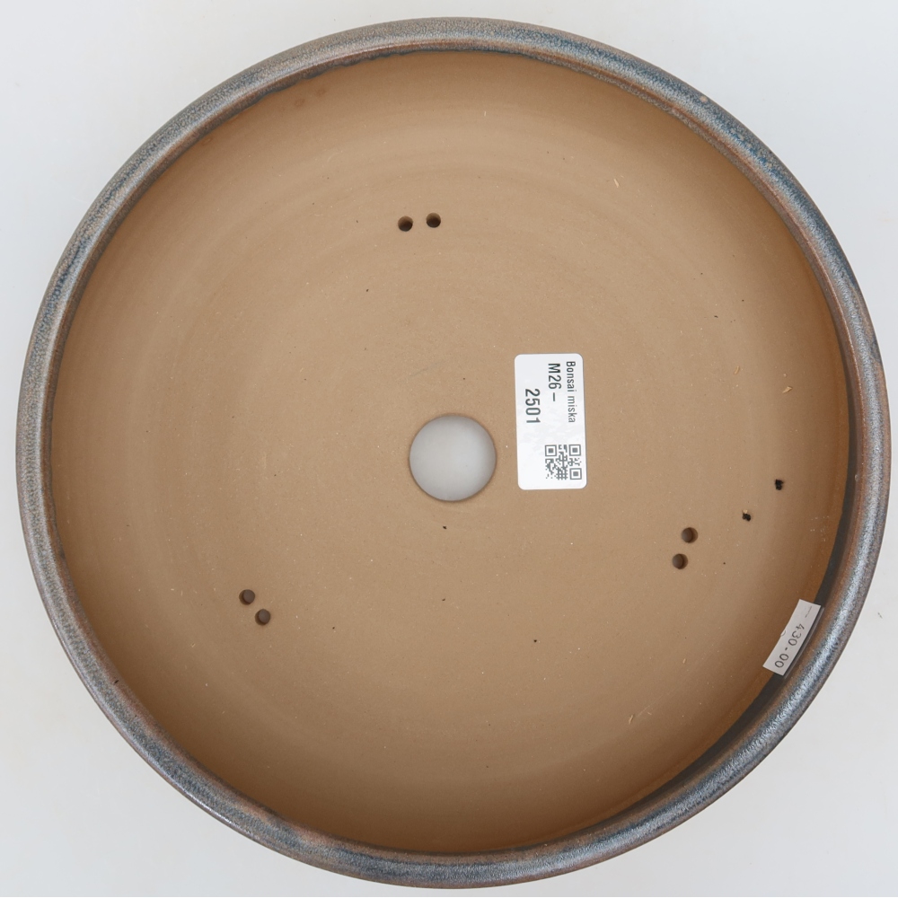 Keramische bonsaipot 22,5 x 22,5 x 5 cm, kleur: blauw