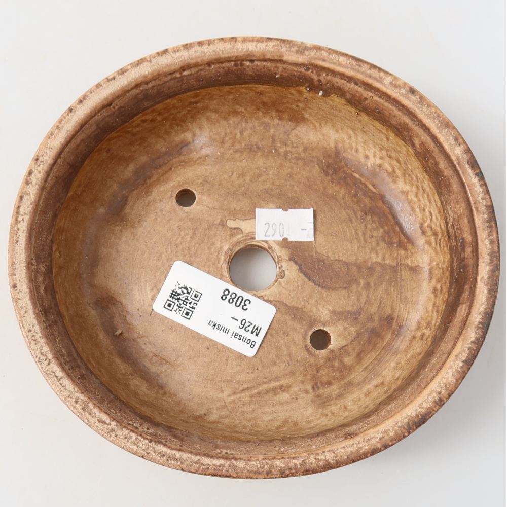 Keramische bonsaischaal 15,5 x 14,5 x 4 cm, kleur: roze