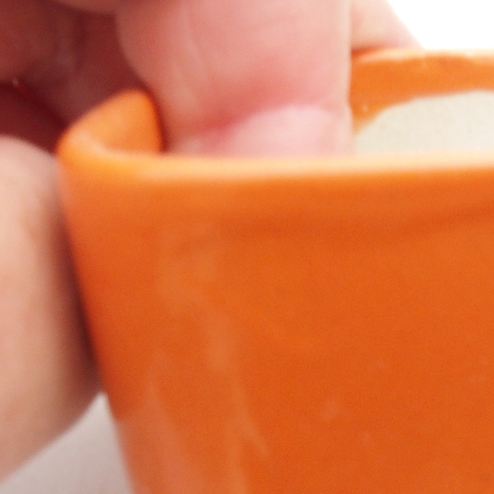 Mini bonsaischaal 7 x 7 x 4 cm, oranje