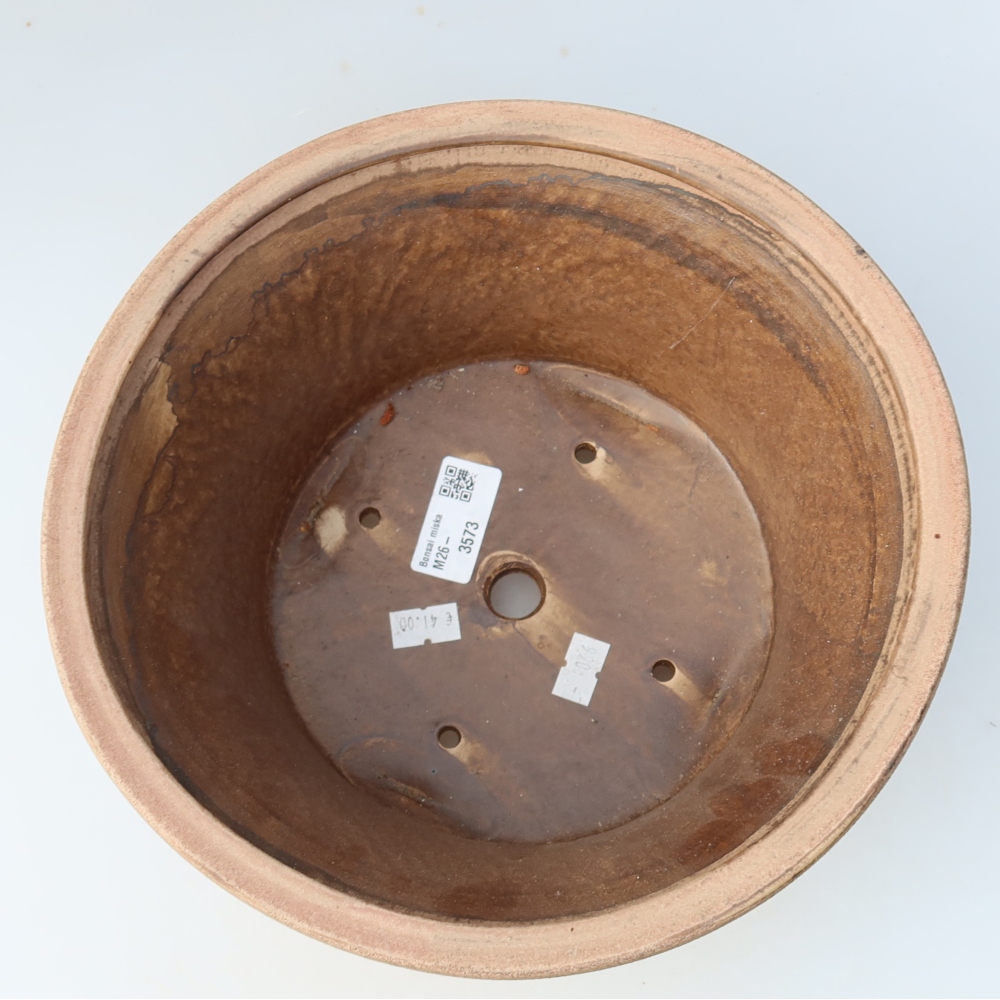 Keramische bonsaipot 24,5 x 24,5 x 11,5 cm, kleur: roze