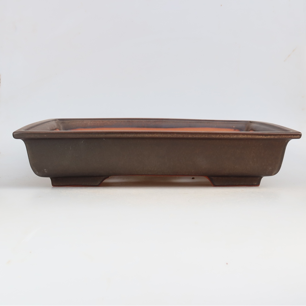 Keramische schaal  36 x 23 x 8 cm, kleur bruin - ALLEEN AFHALEN of transport per pallet