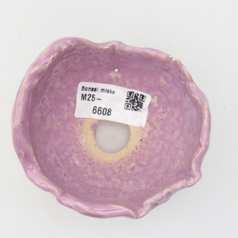 Keramische schaal 8,5 x 8 x 6,5 cm , kleur paars