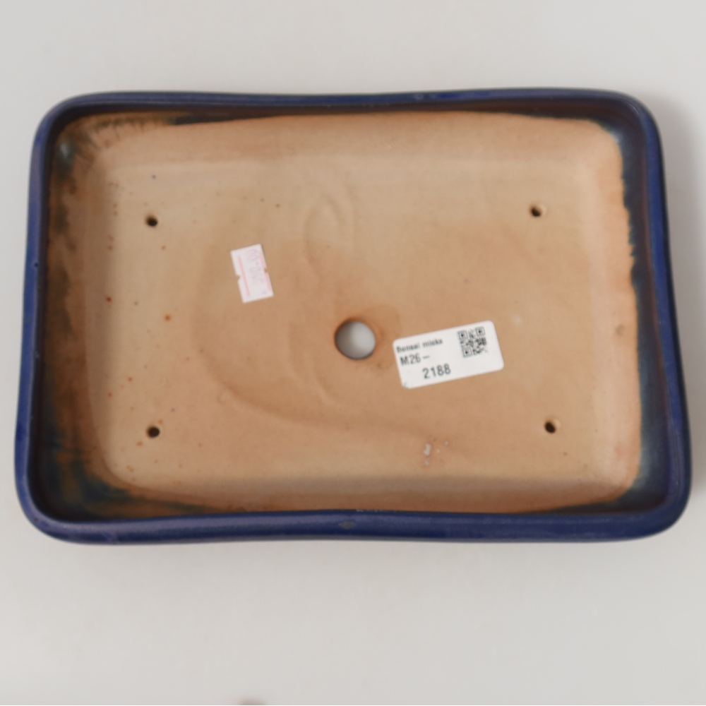Keramische bonsaipot 24 x 17,5 x 4 cm, kleur: blauw