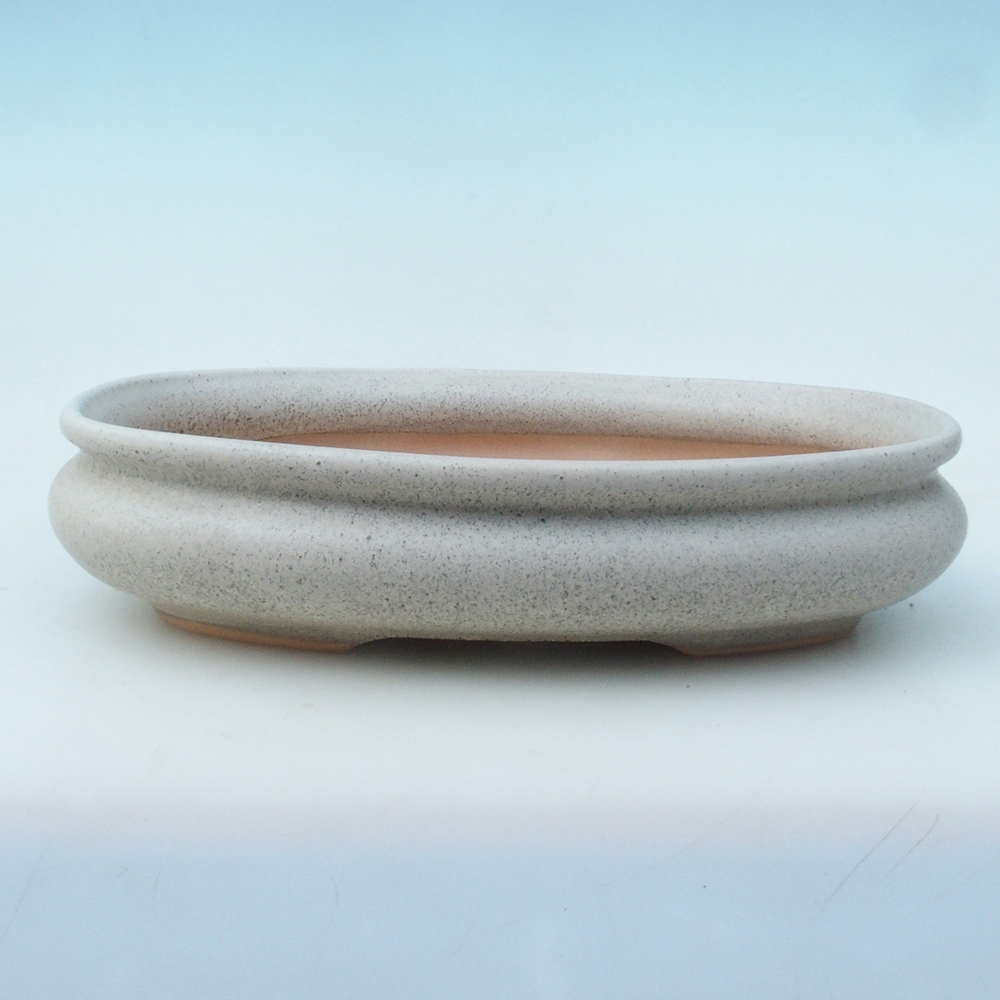 Bonsaischaal + schotel H15 - 25,5x17,5x6 cm - beige