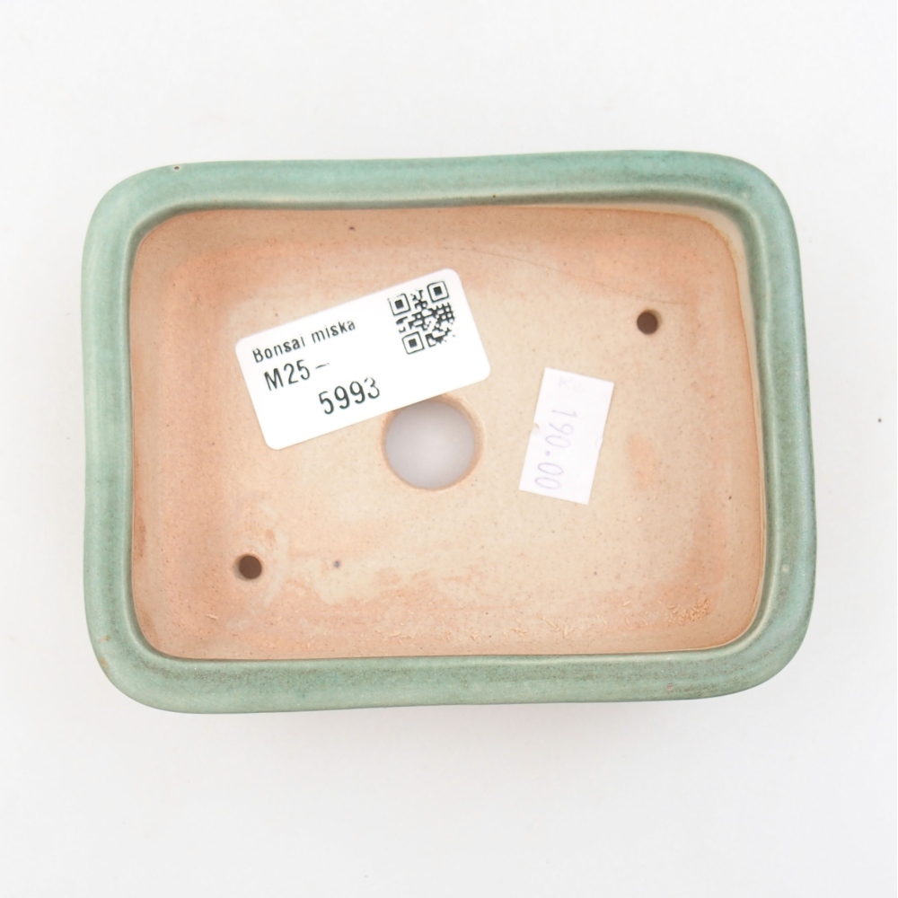 Bonsaischaal van keramiek 22 x 17 x 5 cm, groen