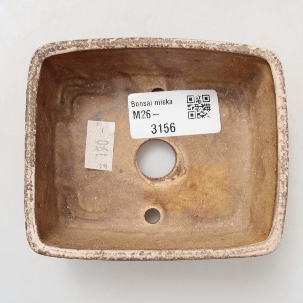 Bonsaischaal van keramiek 10 x 8 x 3,5 cm, roze