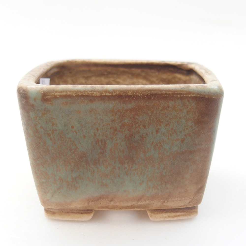 Bonsaischaal van keramiek 6 x 6 x 4,5 cm, groen