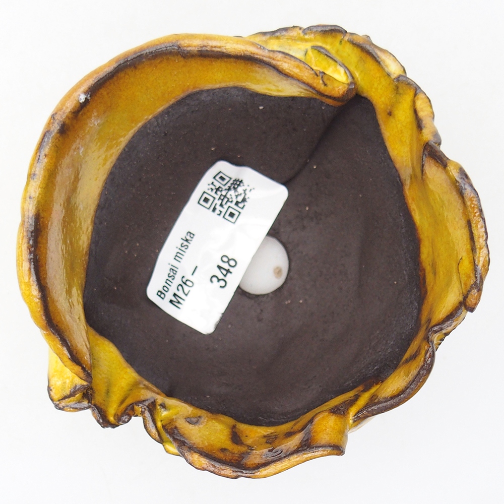 Keramische schaal 9 x 8,5 x 6,5 cm , geel