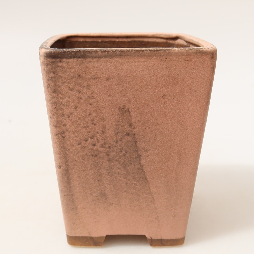 Keramische bonsaipot 8,5 x 8,5 x 10,5 cm, kleur: roze