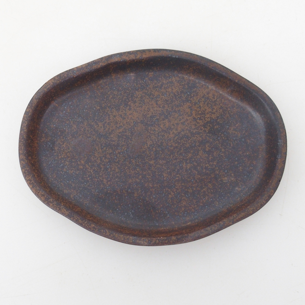 Bonsai kom + schotel H05 - 11 x 8 x 4 cm - bruin