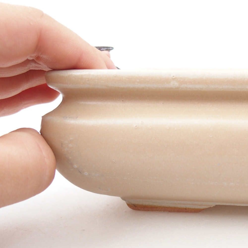 Bonsaischaal van keramiek 22 x 17 x 5 cm, groen