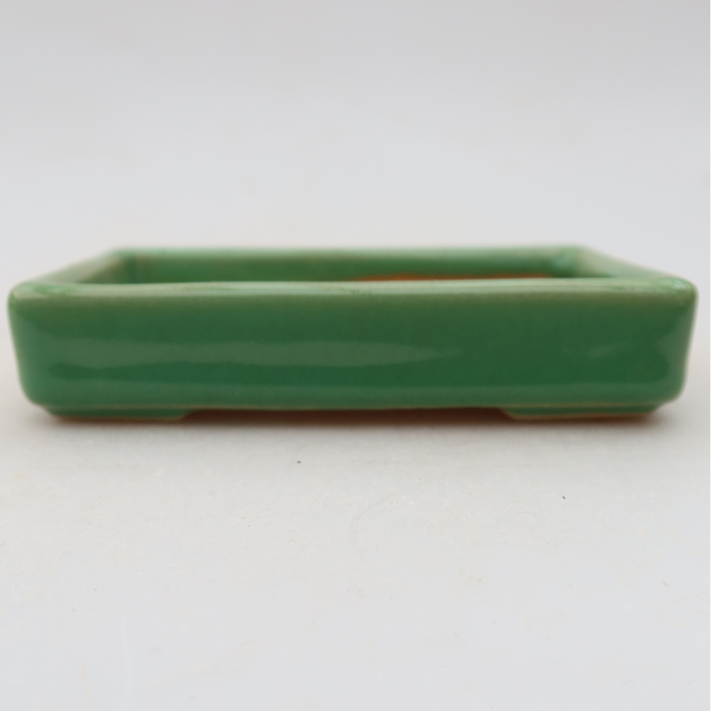Keramische bonsaipot 10 x 7 x 2 cm, kleur groen