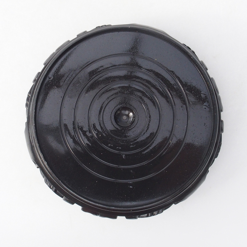 Kunststof bonsai tafel rond 11 x 11 x 3,5 cm, kleur zwart