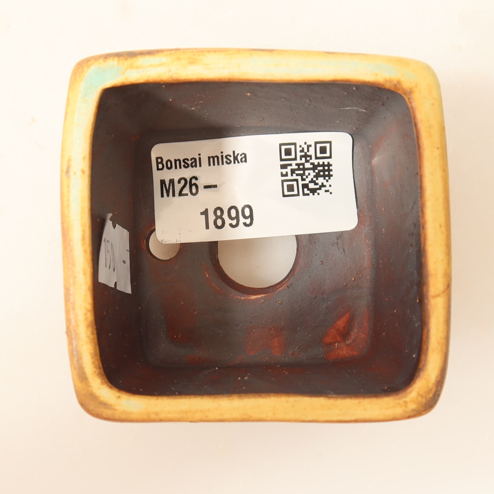 Bonsaischaal van keramiek 6 x 6 x 4,5 cm, groen