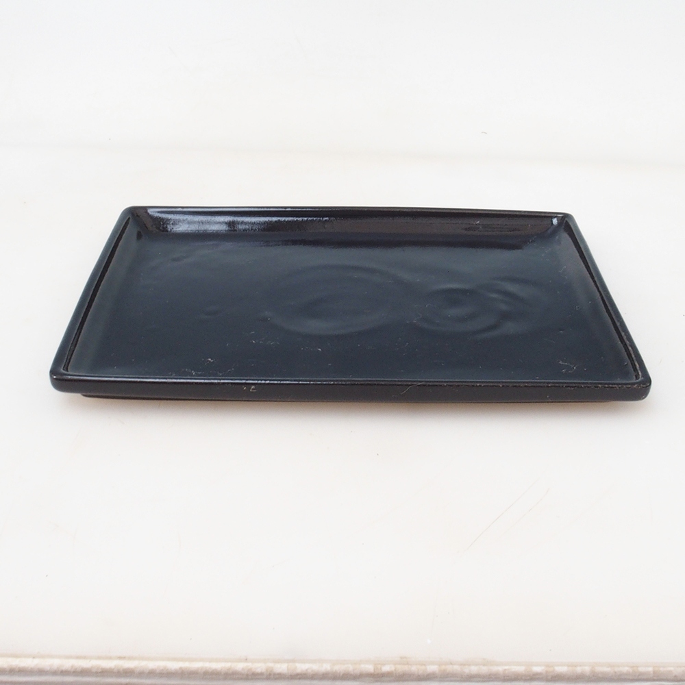 Bonsai schotel rechthoek 22,5 x 17 x 1,5 cm - zwart