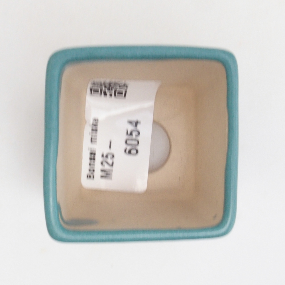 Bonsaischaal van keramiek 6,5 x 5,5 x 4 cm, kleur blauw