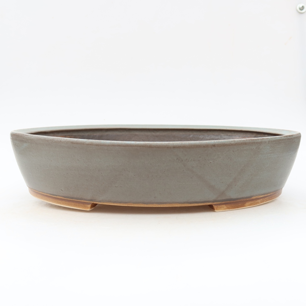 Keramische bonsaischaal 32 x 28 x 6,5 cm, kleur: blauw