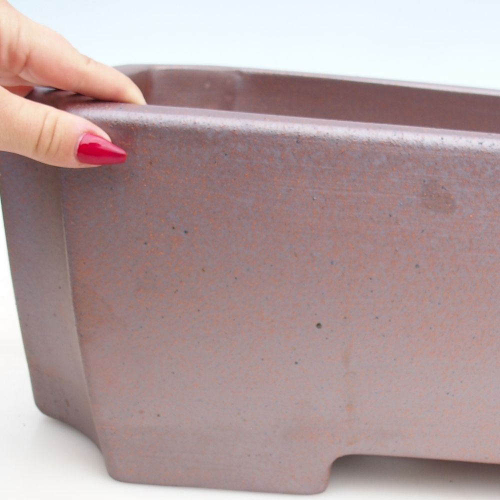 Bonsaischaal van keramiek 52,5 x 35,5 x 18 cm , metaalkleur - UITSLUITEND PERSOONLIJKE AFHAAL of transport per pallet