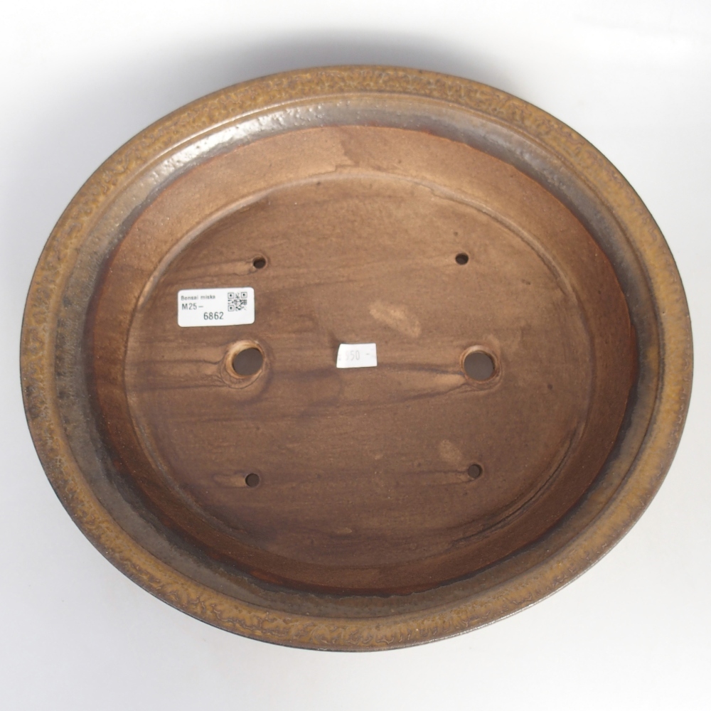 Bonsaischaal van keramiek 32 x 29 x 7 cm, bruin