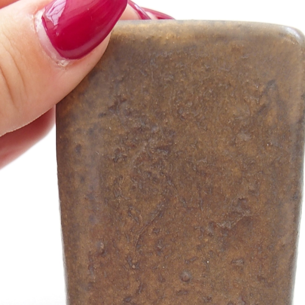 Bonsaischaal van keramiek 5 x 5 x 6,5 cm, bruin