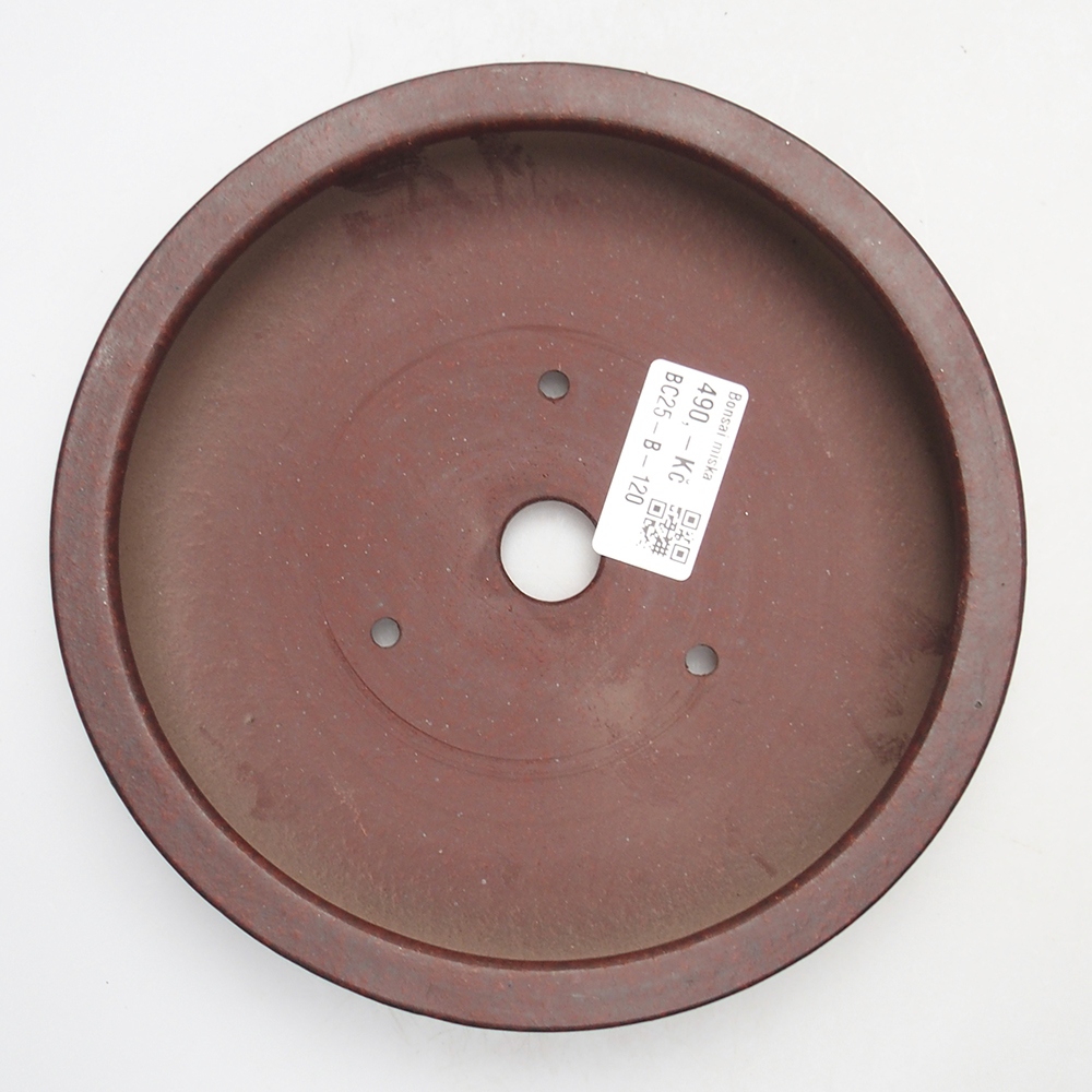 Kom 18 x 18 x 4 cm bruinrood