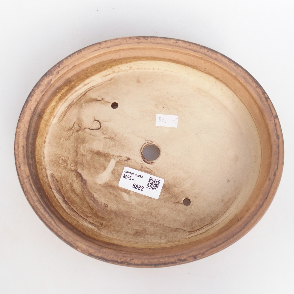 Bonsaischaal van keramiek 24 x 20,5 x 5 cm, roze