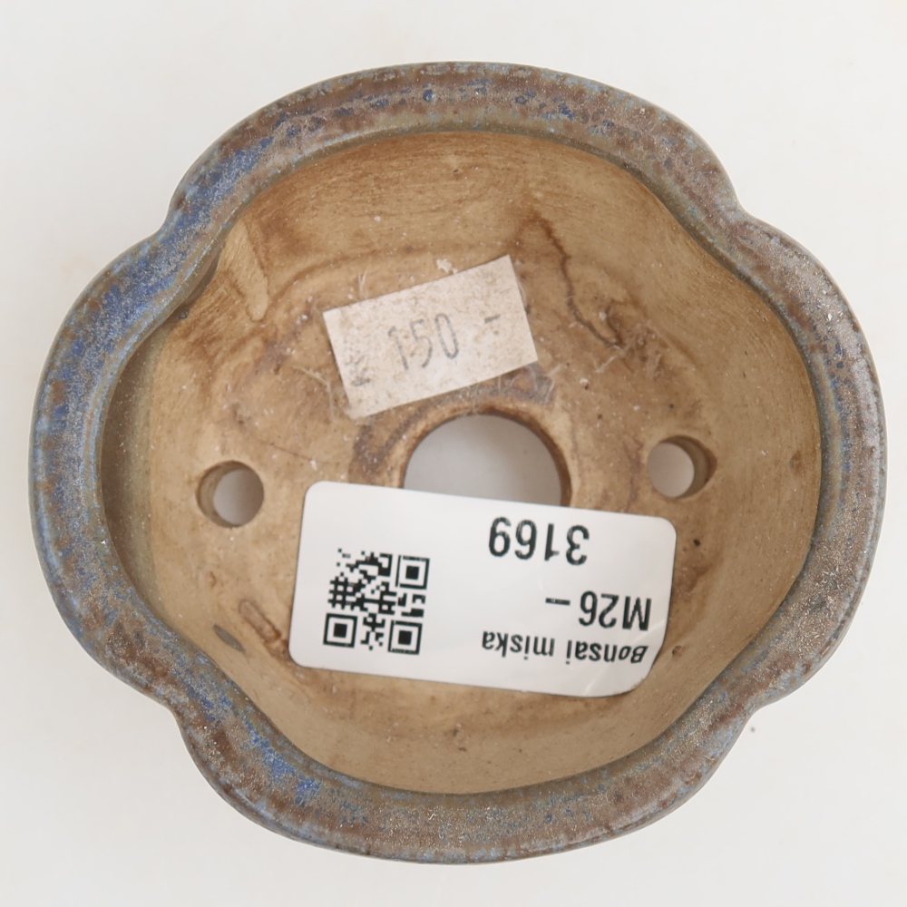 Keramische bonsaipot 8 x 7 x 4 cm, kleur: blauw