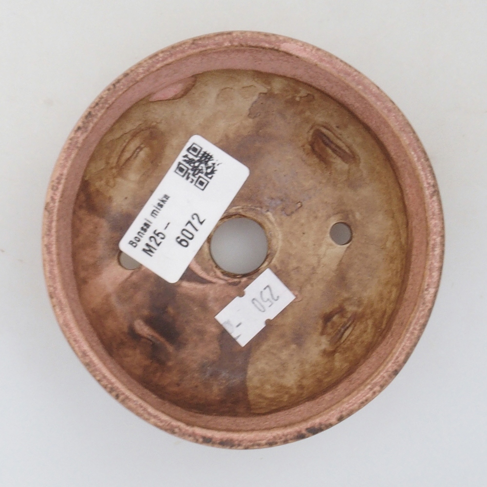 Bonsaischaal van keramiek 10 x 8,5 x 4 cm, bruin