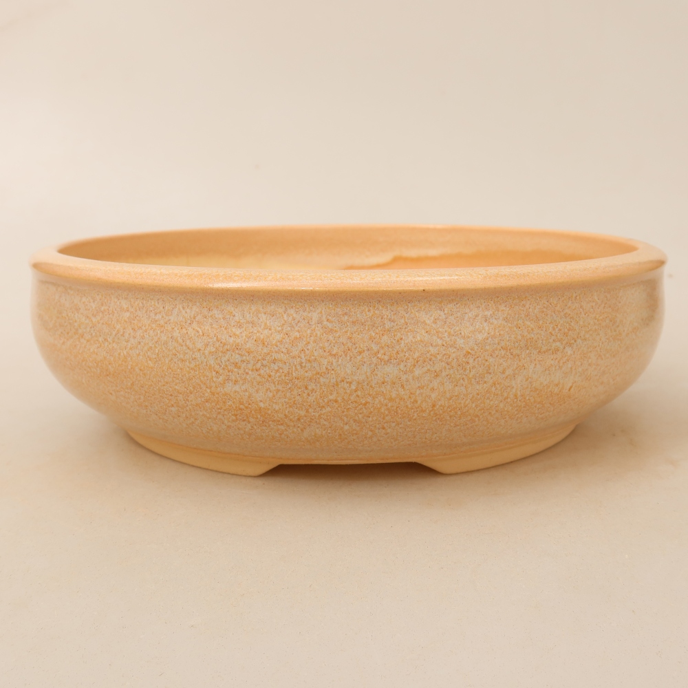 Keramische bonsaipot 22,5 x 22,5 x 6,5 cm, kleur beige